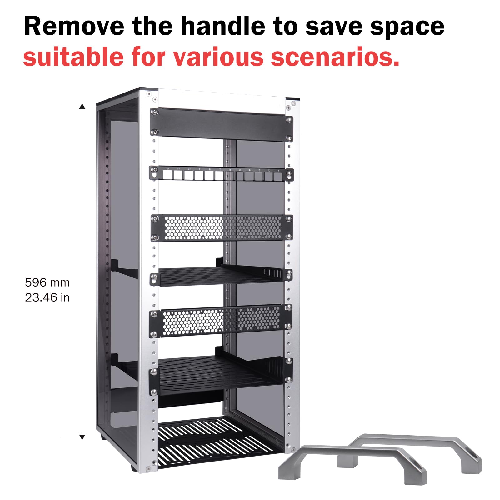 GeeekPi Cabinet server rack da 10 pollici per apparecchiature di rete, server, audio e video, DeskPi RackMate T2