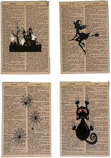 Melody Jane Dolls House Dictionary Page Posters Miniature Halloween Accessory 1:12 Scale