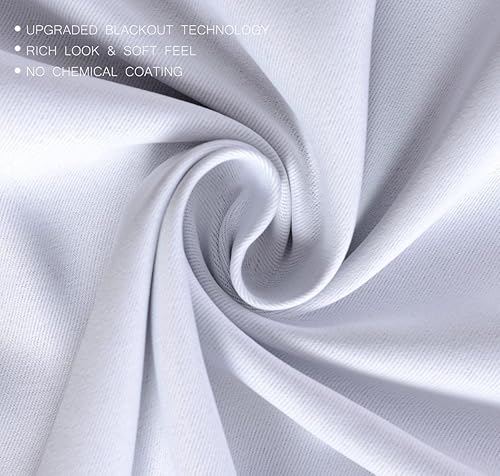 Miniatura 3 de MIUCO - Cortinas opacas para oscurecer la habitación, con aislamiento térmico y ojales para sala de estar, juego de 2 paneles, 52 x 84 pulgadas