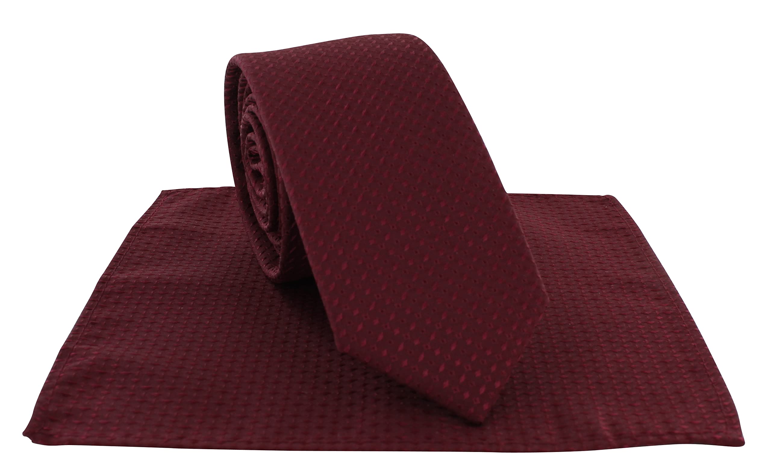 Boys Semi Plain Tie & Pocket Square Set