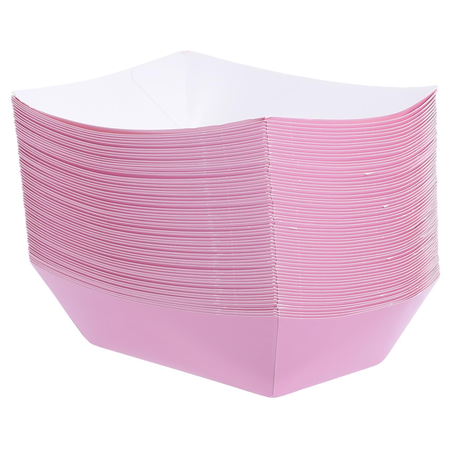Bandejas de papel rosa resistentes FRCOLOR con estructura firme para aperitivos de fiesta
