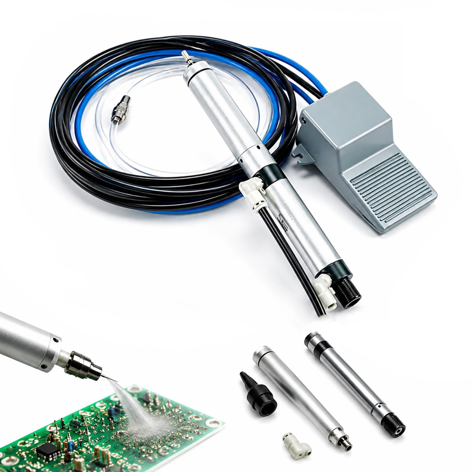 Ventosa De Soldadura Neumática, Bomba Desoldadora Automática Con Boquilla De Silicona De Succión, Removedores De Vacío De Aire De Mano Para Retrabajo De Placas De Circuito Multicapa Y Reparación