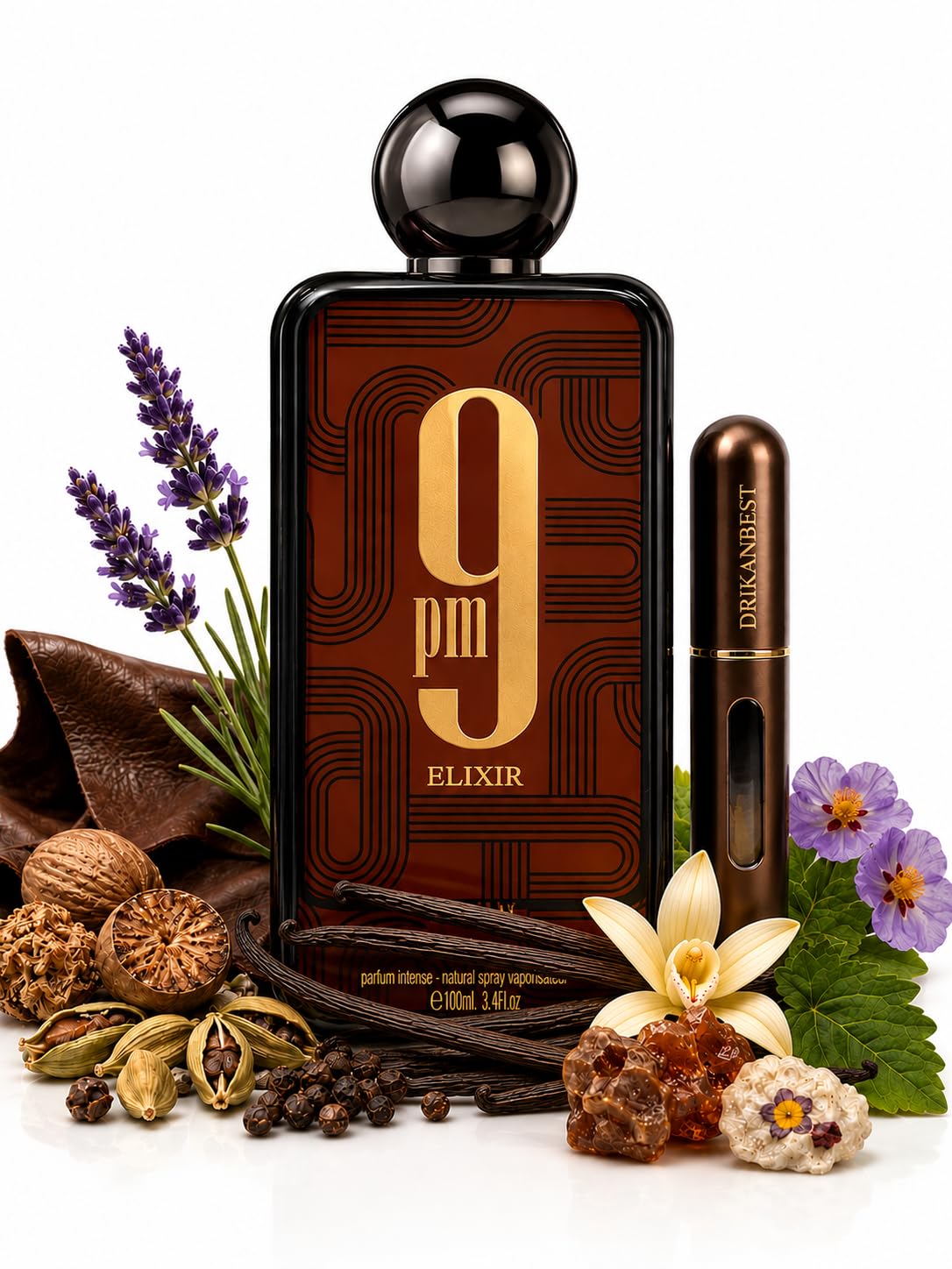 9PM Elixir Eau de Parfum Unisex 100 ml | Larga Duración + Atomizador 5 ml