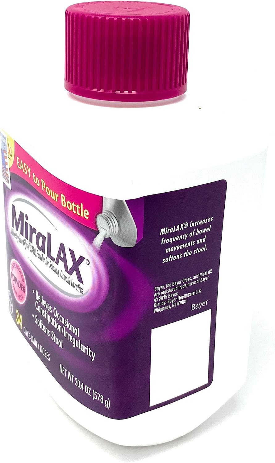 MiraLAX Powder Laxative, 34 Doses, 20.4 Ounce