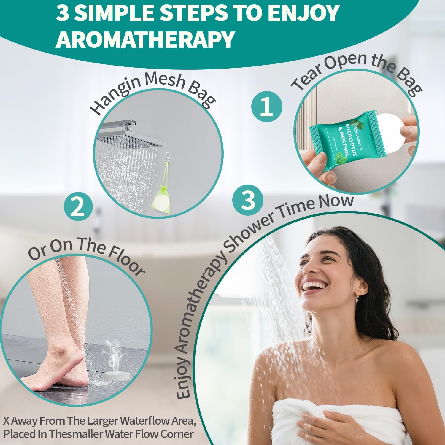 Shower Steamers Aromatherapy 8 Pack Christmas Stocking Stuffers for Teen Girls Women Men, Organic Eucalyptus & Menthol Essential Oil, White Elephant Gifts Spa Relaxing, Travel Essentials Aromatherapy - Image 6