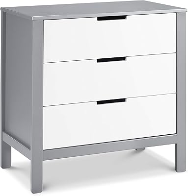 Nursery Storkcraft Roland 6 Drawer Dresser White Pebble Gray 03866