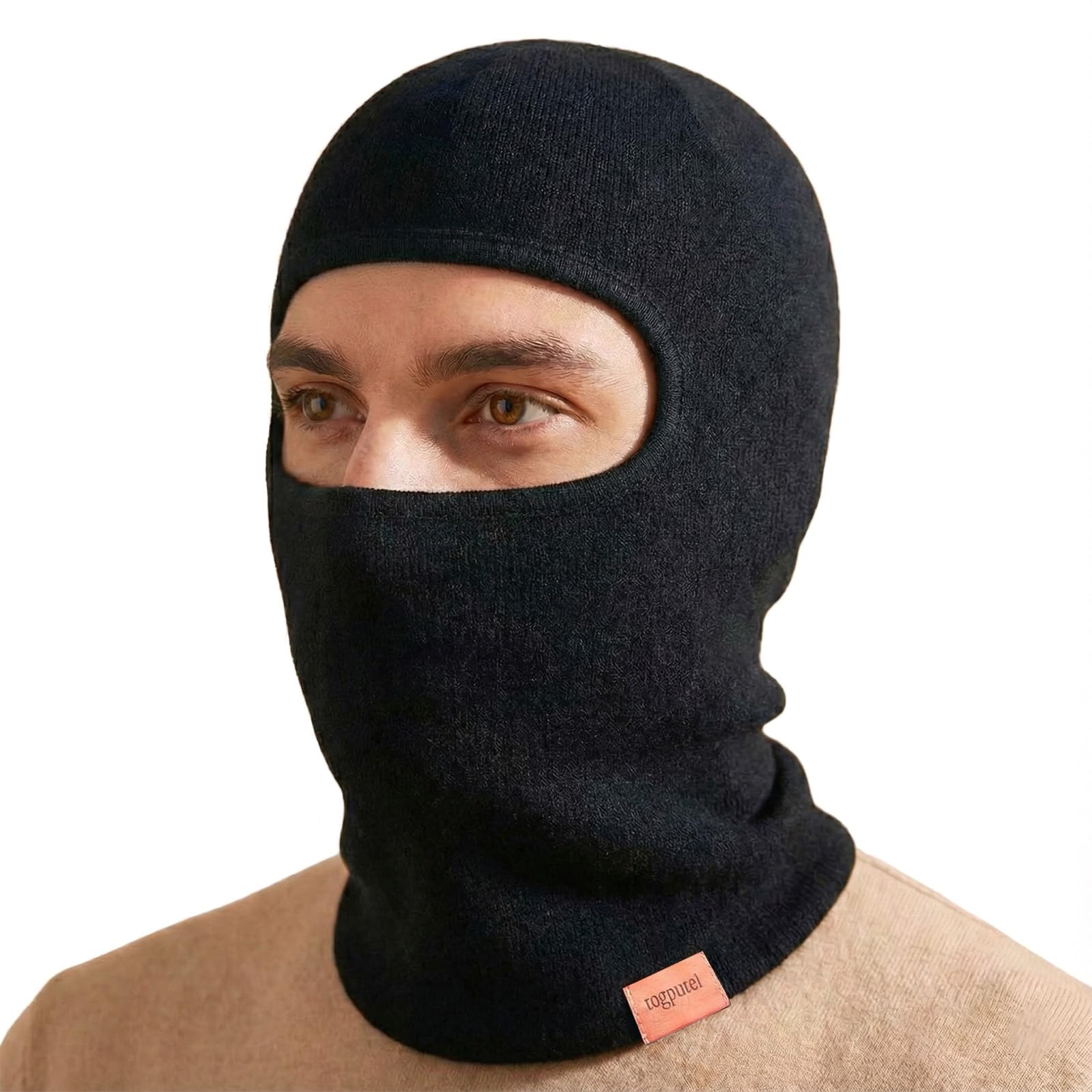 Merino Wool Balaclava Full Face Mask for Men Women Thermal Knit Ski Mask Neck Warmer for Snowboard Motorcycle