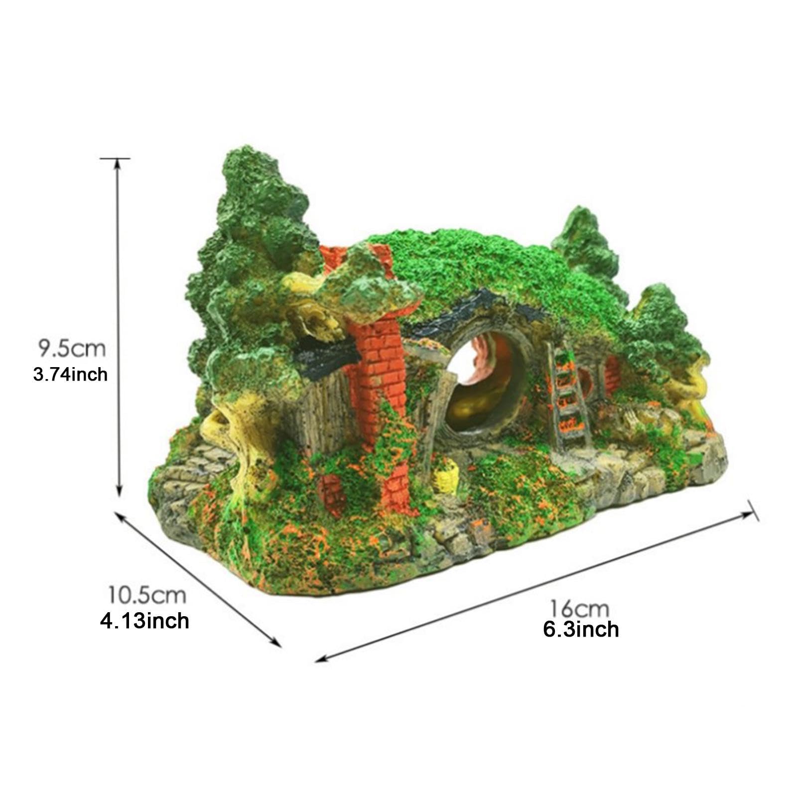 Decorazione per Acquario, Accessori per Acquario, Rifugio per Pesci Betta, Grotta Harz, Casa