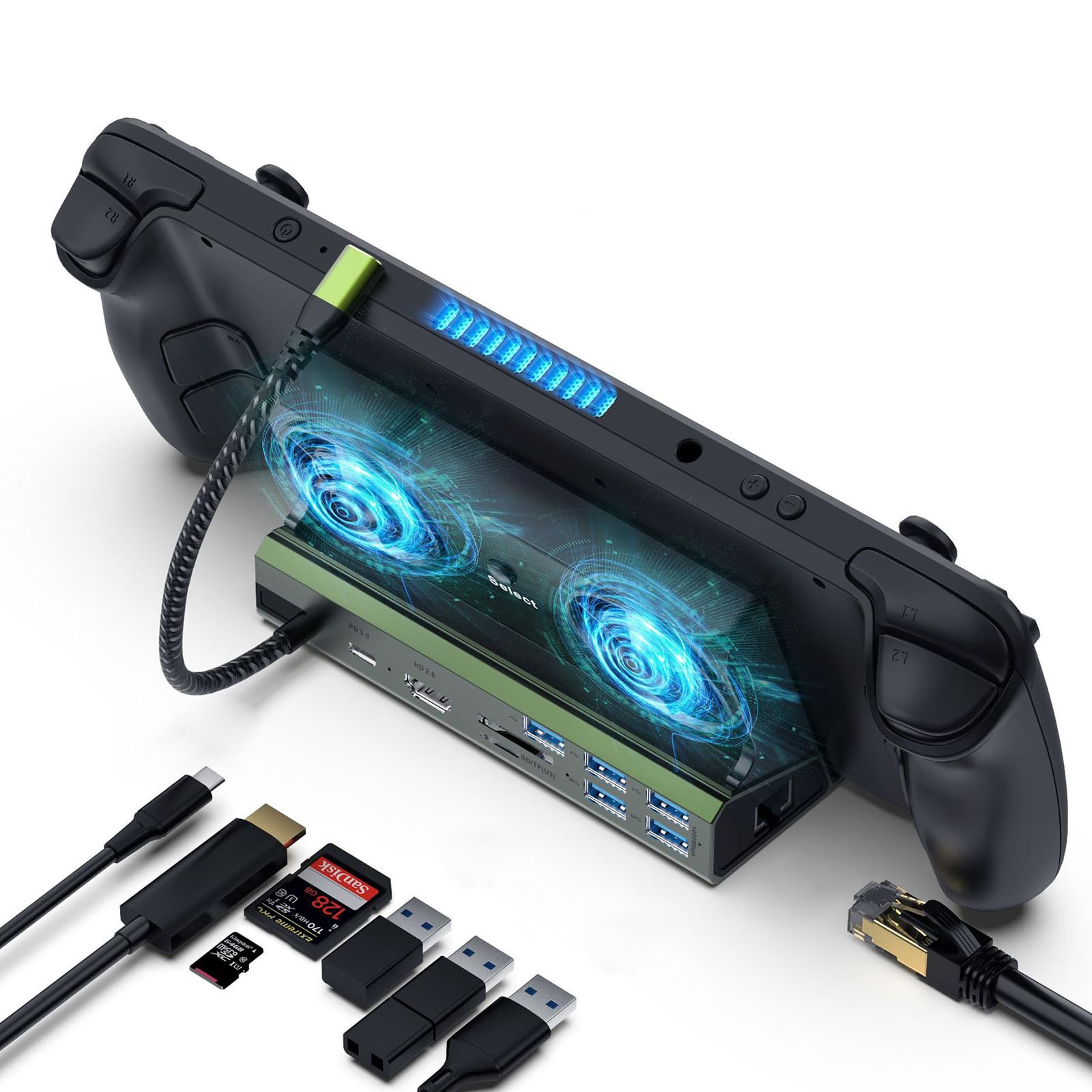 ♪RogAlly対応 ドッキングステーション 10in1 デュアルファン冷却 Amazon.co.jp: For ROG Ally ドック 多機能ベースFor ROG ALLY