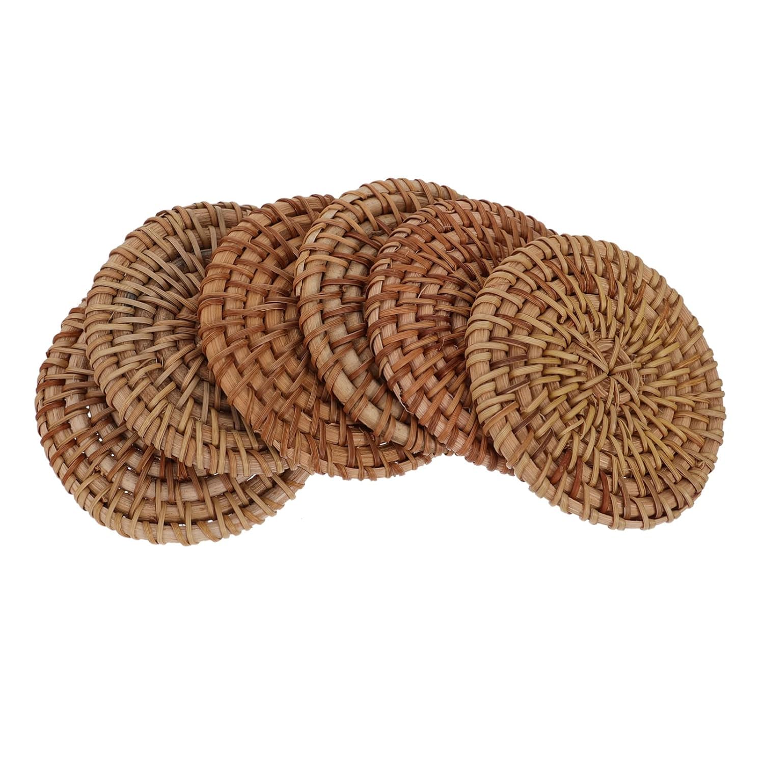 THE ASSAM ADMIRATION Cane/Wicker/Rattan/Bamboo/Serving/Natural/Fibre/Drinks/Table Top/Tableware/Handwoven/Home Decor/Event/Tropical/Coaster (Set of 2)-image-36