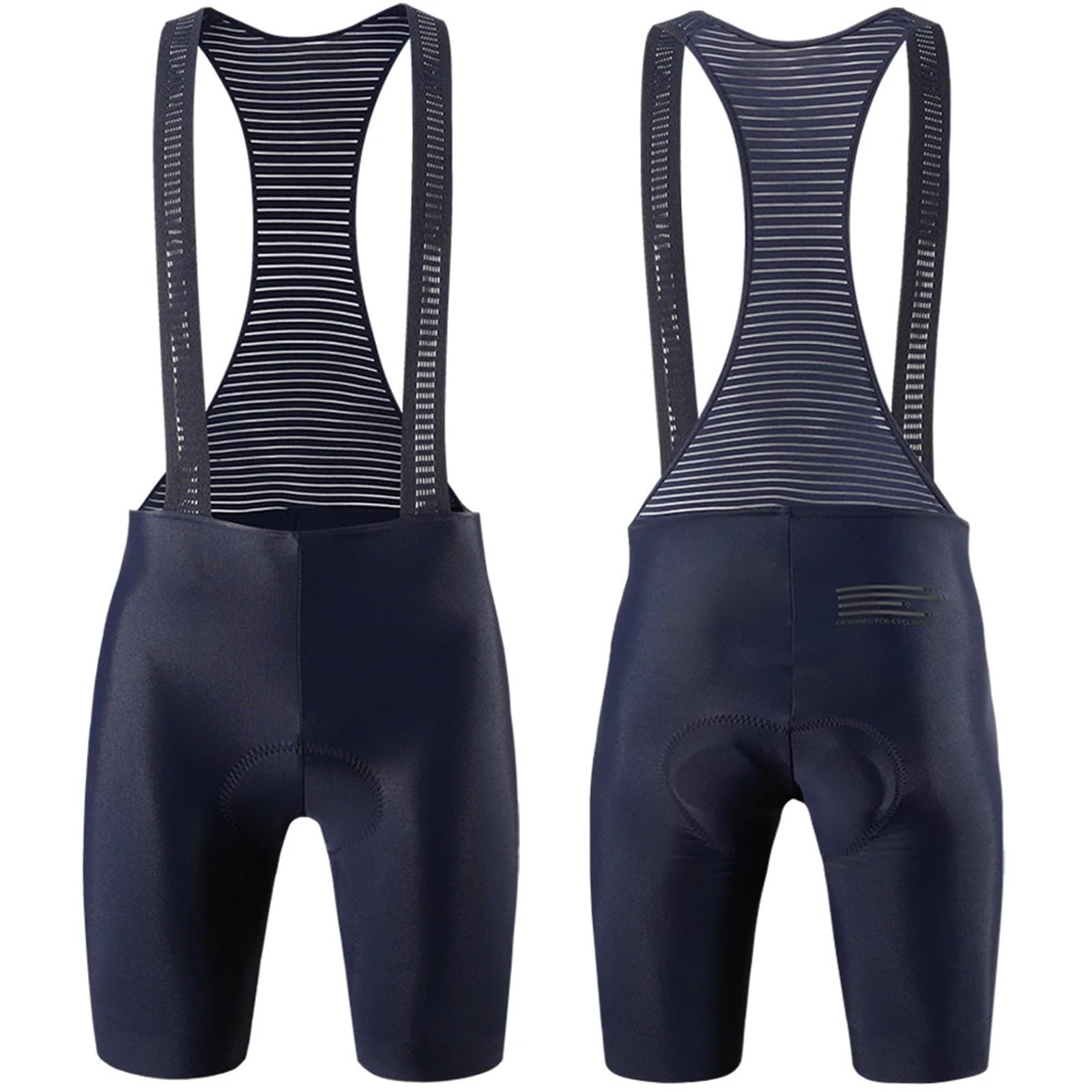 Culotte Ciclismo Hombre Pantalones Cortos de Ciclismo para Hombre, Mallas con Tirantes sin Costuras, Almohadilla 3D, diseño Profesional(Black-5h,EU Size-L)