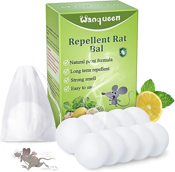 Wanqueen 10 Pack Mouse Repellent, Rat Repellent Peppermint Oil to Repel
