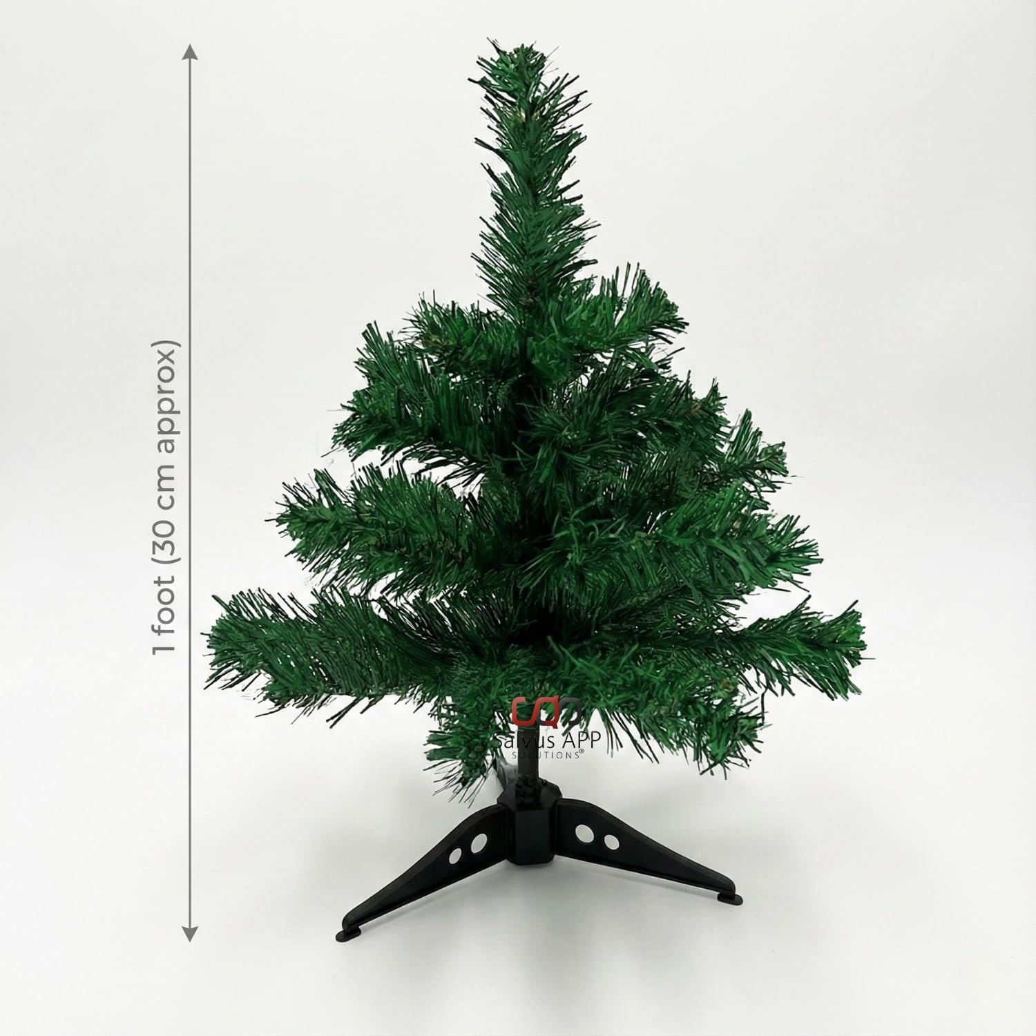 Salvus APP SOLUTIONS 1 Feet Artificial Christmas Tree | Mini Xmas Tree for Indoor & Outdoor Use | Decorative Tree for Home, Living Room, Office, Church & Tabletop Display
