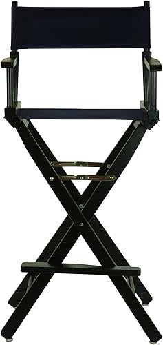Miniatura 6 de Casual Home - Silla de director de 30.0 in, marco negro, con lona azul marino, altura de barra