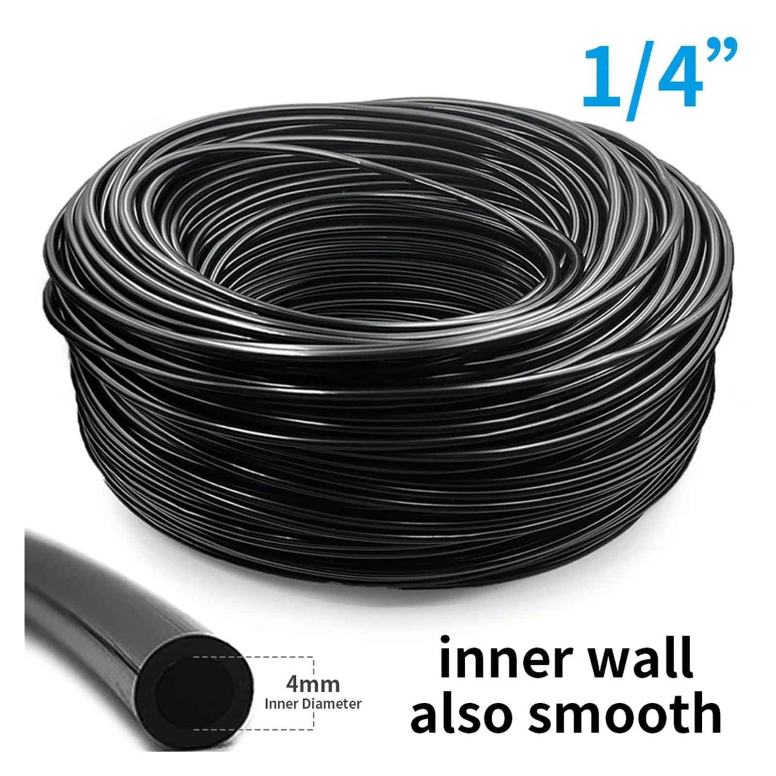 Manguera de microgoteo DIY 4/7mm 20-100M sistema de riego de jardín | Microtubo de goteo regulable de PVC for sistemas de riego de jardines.(20m)