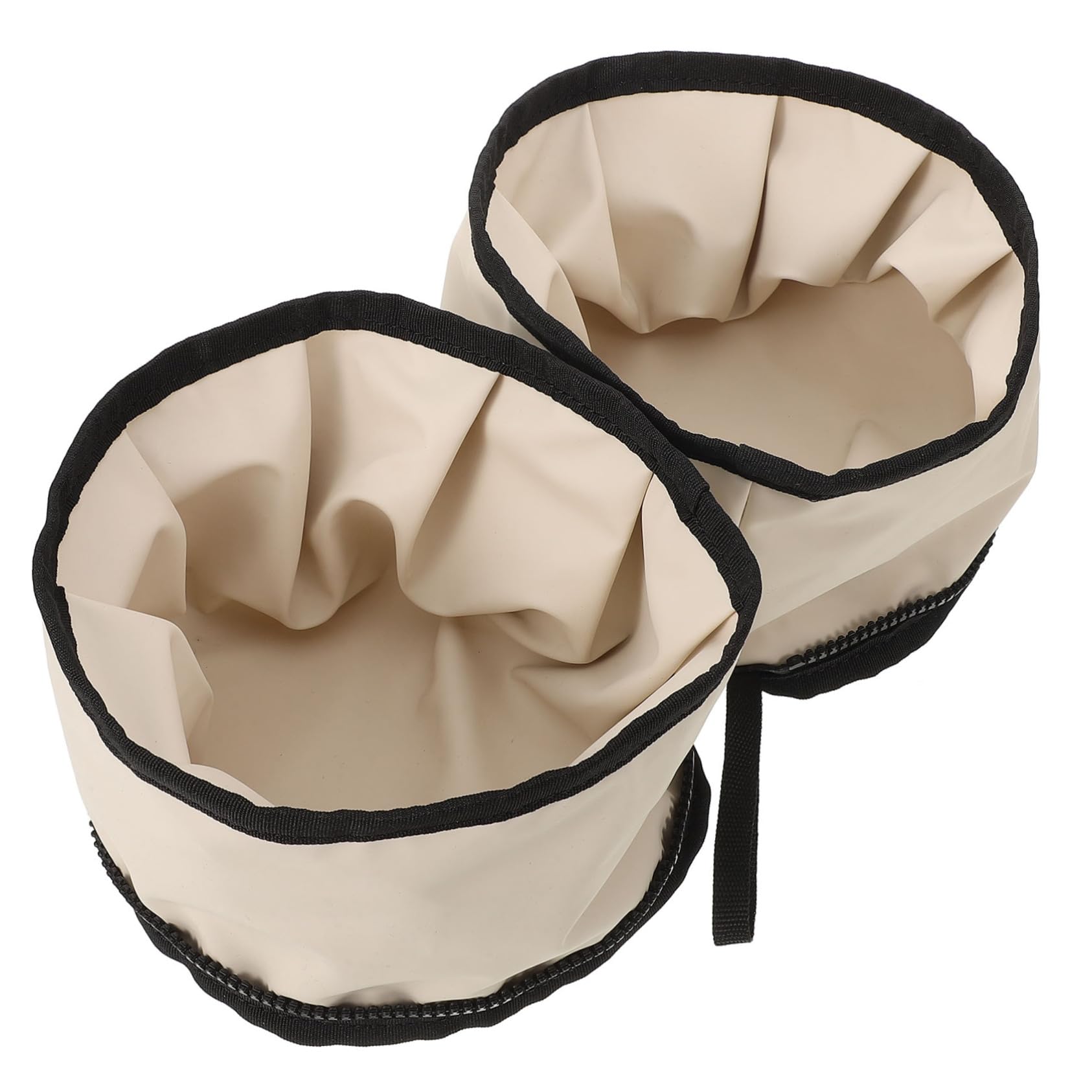 BESPORTBLE Oxford Fabric Dog Bowl Zipper Portable Pet Food and Water Bowl for Outdoor Use