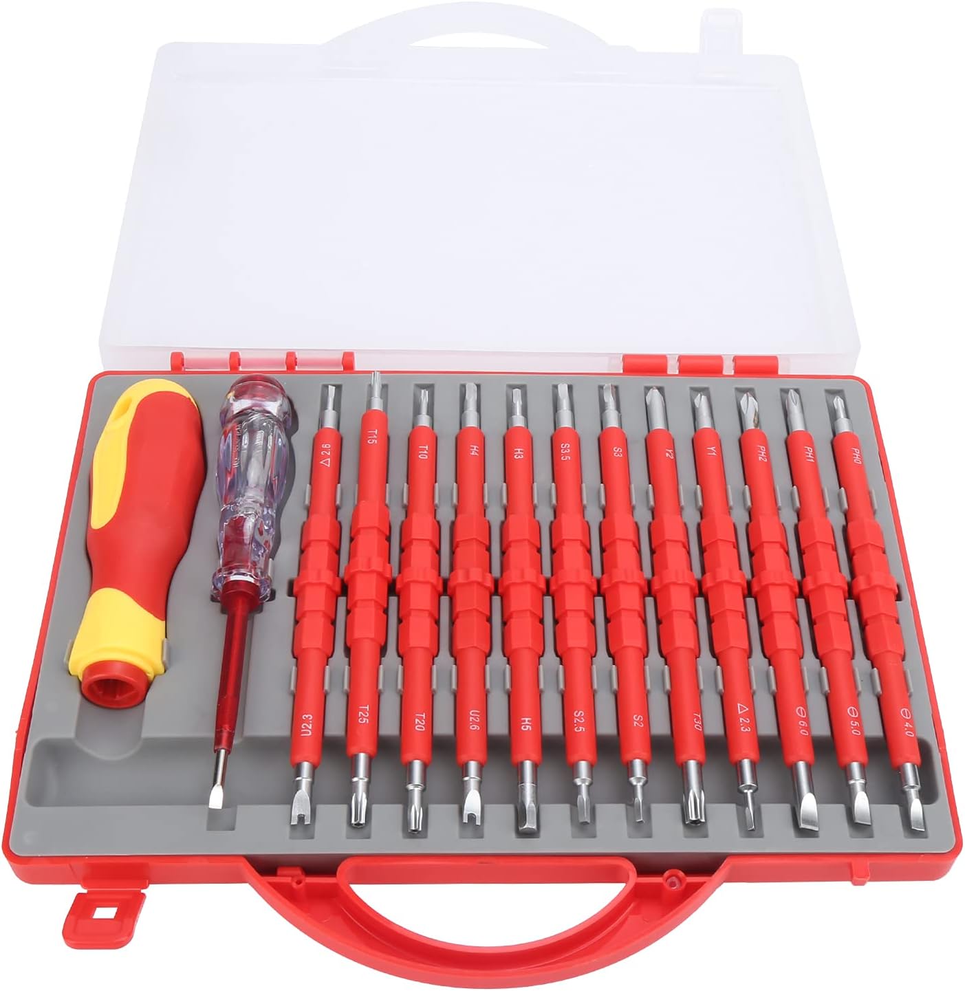 Kit de Destornillador, Herramientas de Hardware Mango Ergonómico de Voltaje de 500 V para Electricista