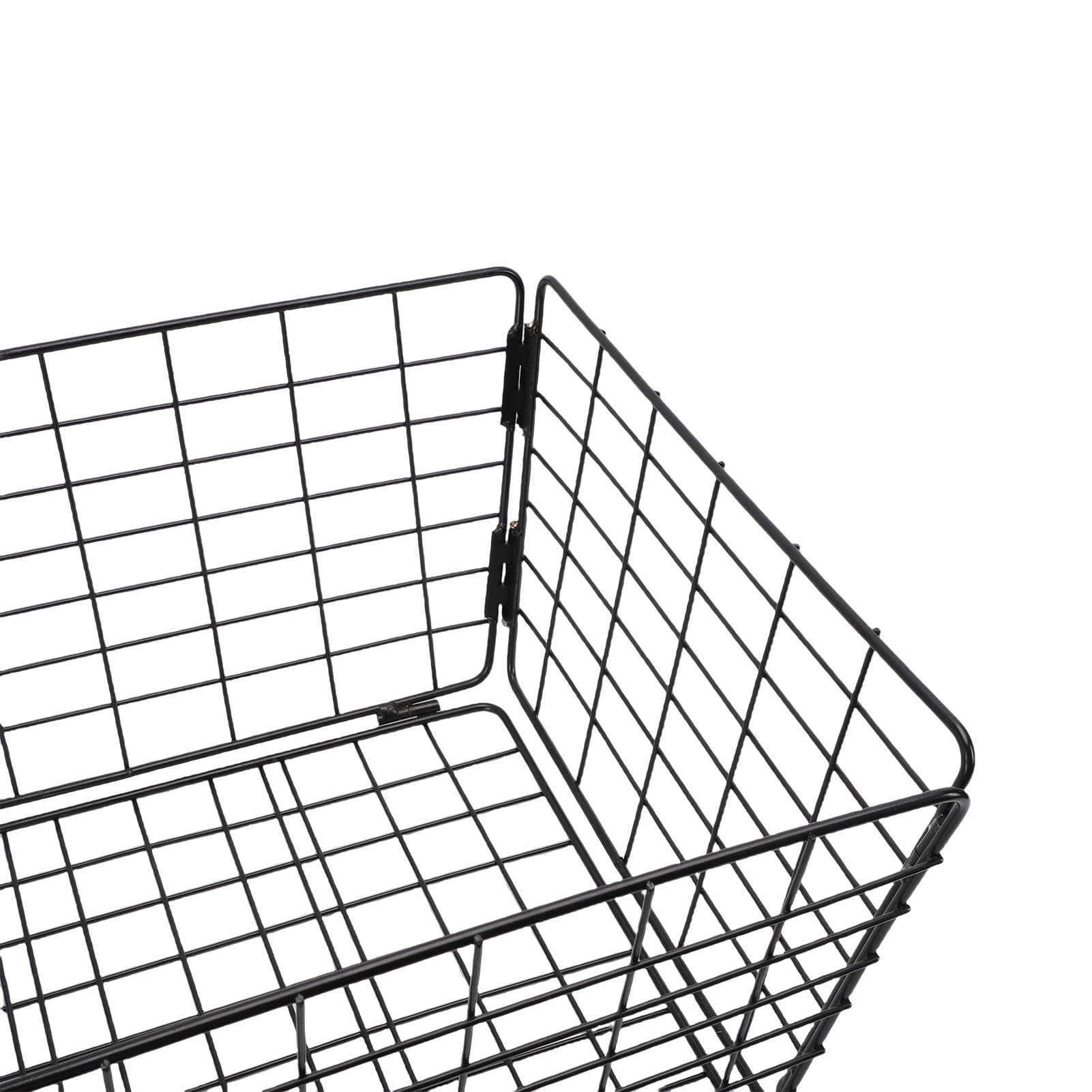 Cesta Trasera para Scooter, Cesta Plegable de Metal para Scooter de Movilidad para Compras, Almacenamiento Espacioso con Receptor de 1 Pulgada, Compatible con la mayoría de los