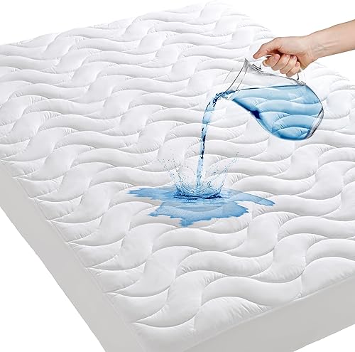 GRT Protector de colchón matrimonial, protector de colchón 100% impermeable, con protección de doble capa, funda acolchada sin ruido con bolsillo de disponible en Yaxa Guatemala