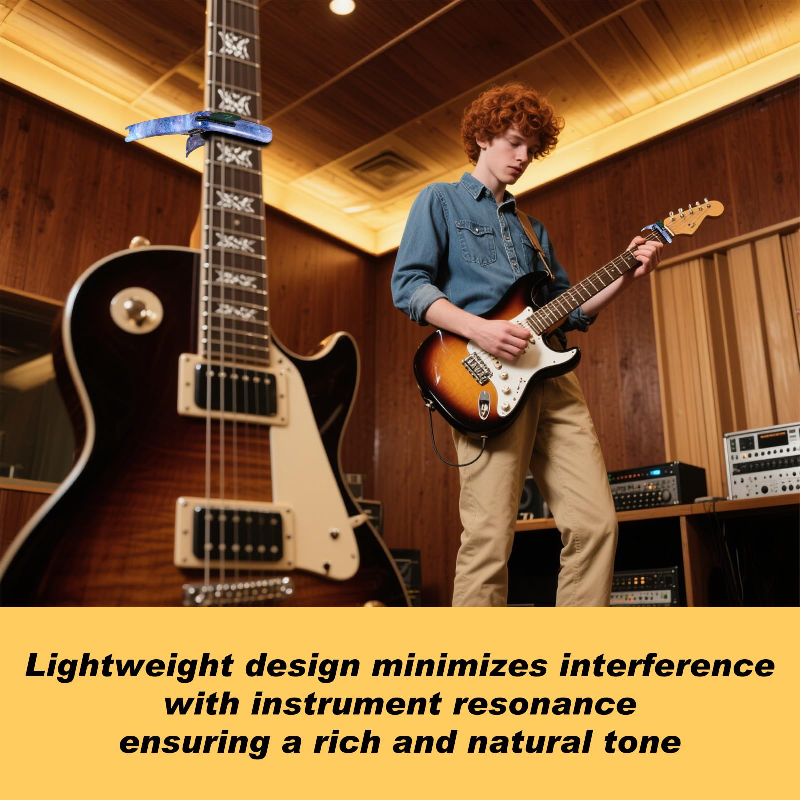 SDREAM Gitarrenkapodaster für 6-saitige elektrische und akustische Gitarren (Sternenblau)