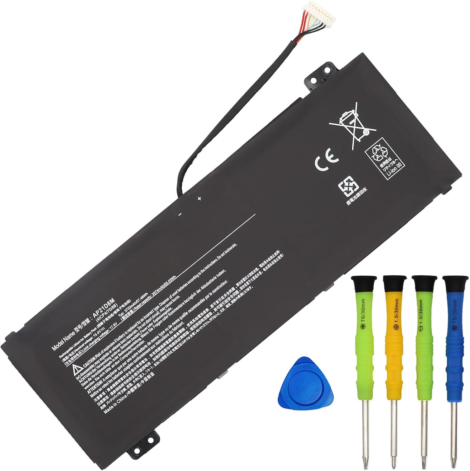 AP21D8M Battery Replacement for Acer Nitro 5 AN515-46 AN515-47 AN515-58, Nitro 16 AN16-51, Nitro V 15 ANV15-51 Series Laptop Battery 57.48Wh