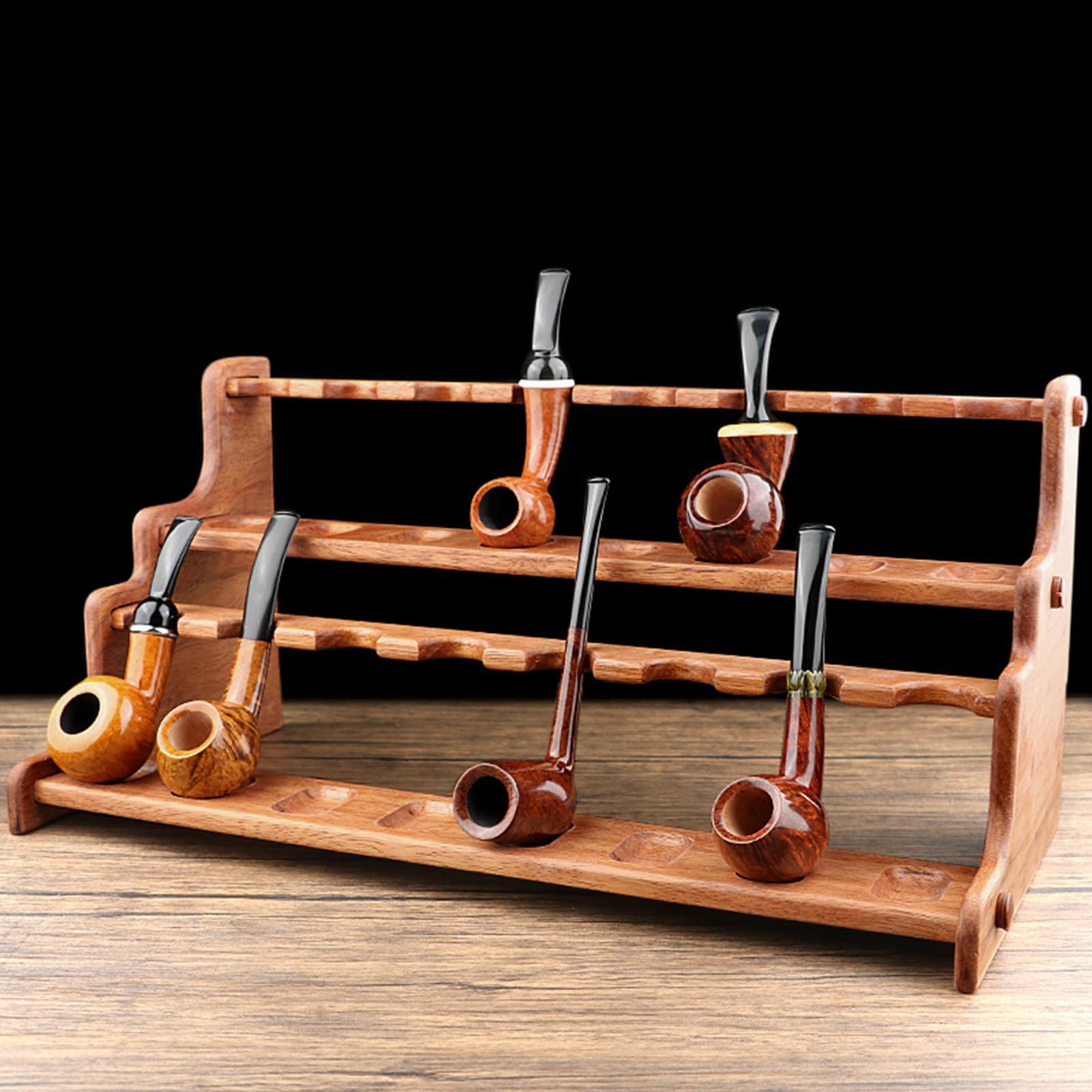 Soporte de madera para pipas de fumar el regalo perfecto para entusiastas del tabaco