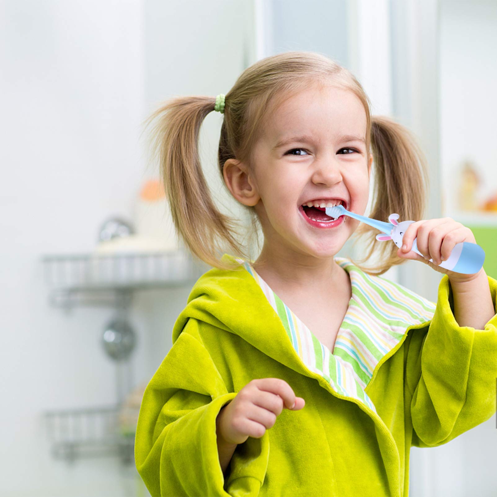 FRCOLOR 2 Set Di Spazzolini Da Denti Per Bambini Spazzolino Elettrico A Batteria Vibrazione Spazzolino Per Bambini Pulitore Elettronico Per Denti