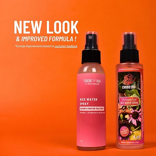 Vista 16 de Uhuru Naturals Spray de agua de arroz fermentado, tratamiento acondicionador e hidratante natural para cabello teñido y dañado - Reparación