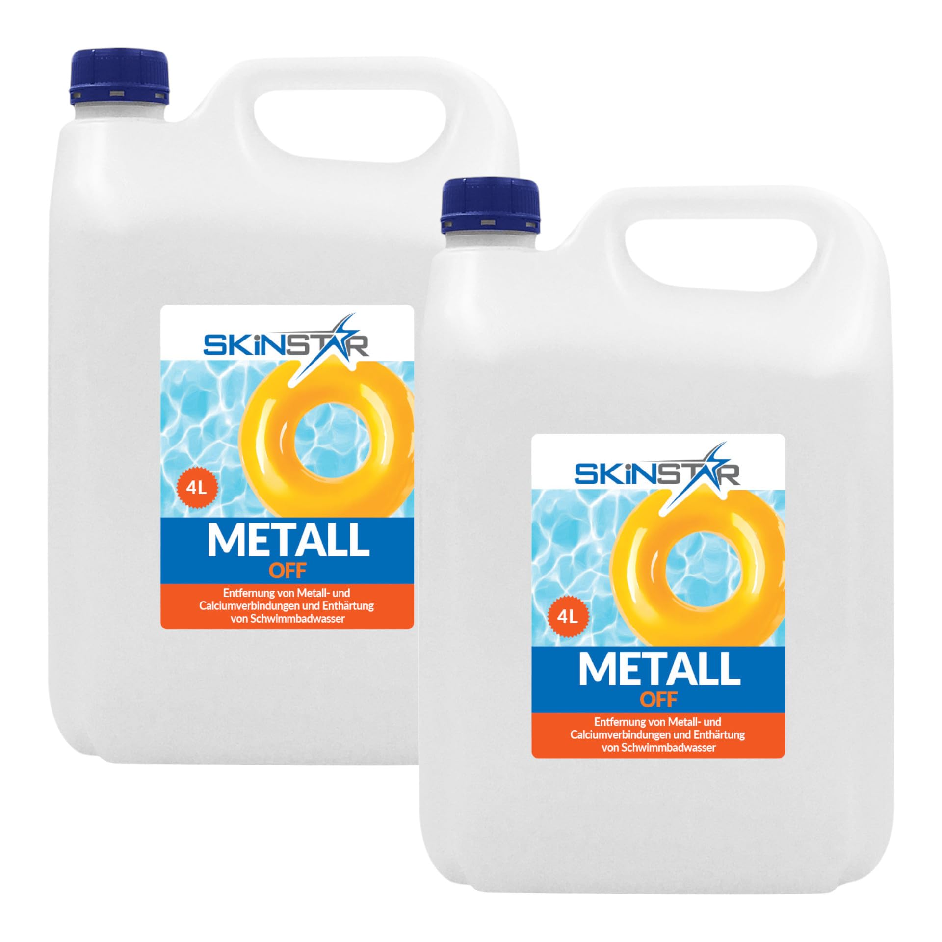 SkinStar El metal Ex para piscina elimina el metal y la cal reduce la dureza total y proporciona agua cristalina (8 litros)