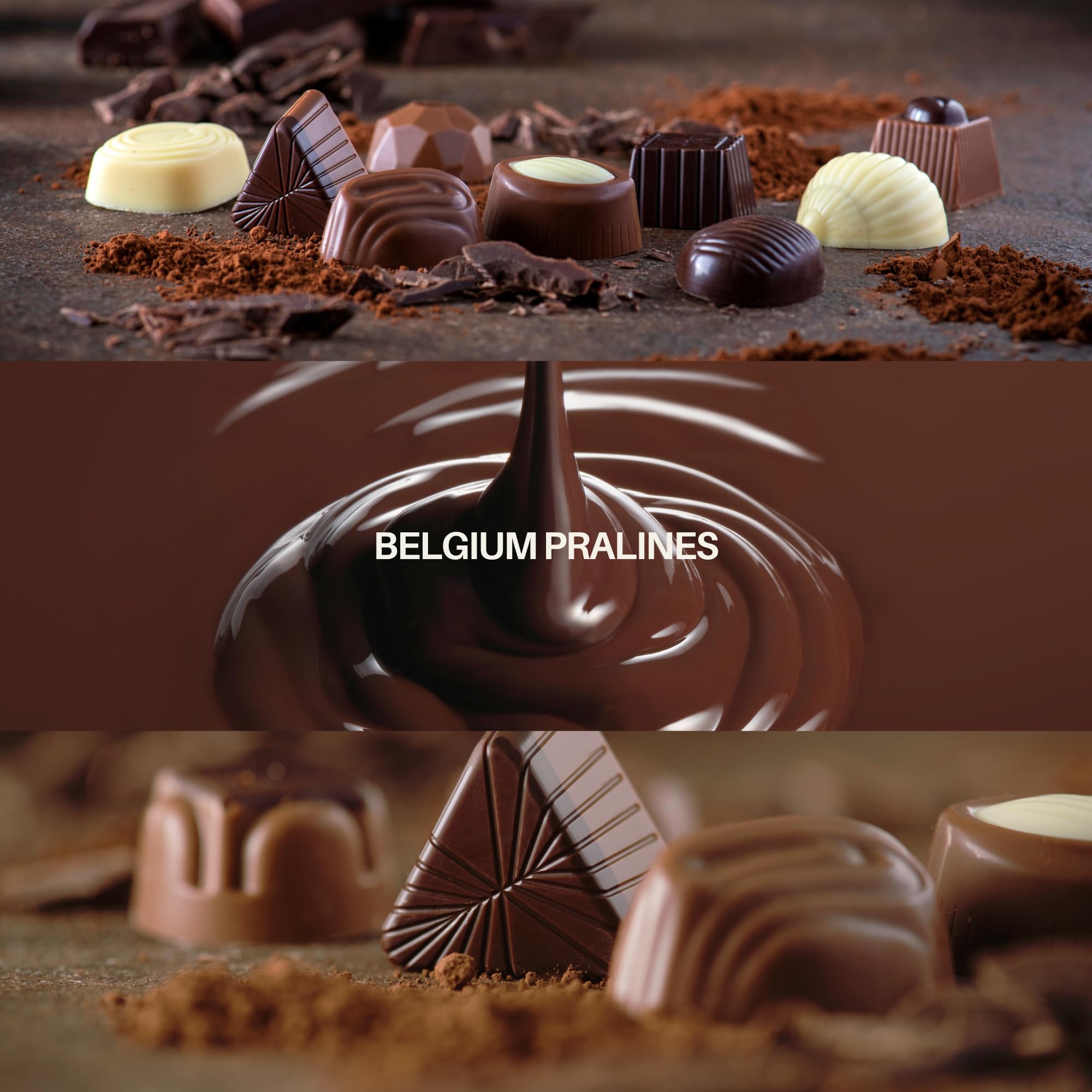 Chocolate Belga Hamlet, Bombones para Regalar, Chocolates para regalar con Bolsa Premium, Auténtico Chocolate Belga, Caja de Diferentes Chocolates 200g