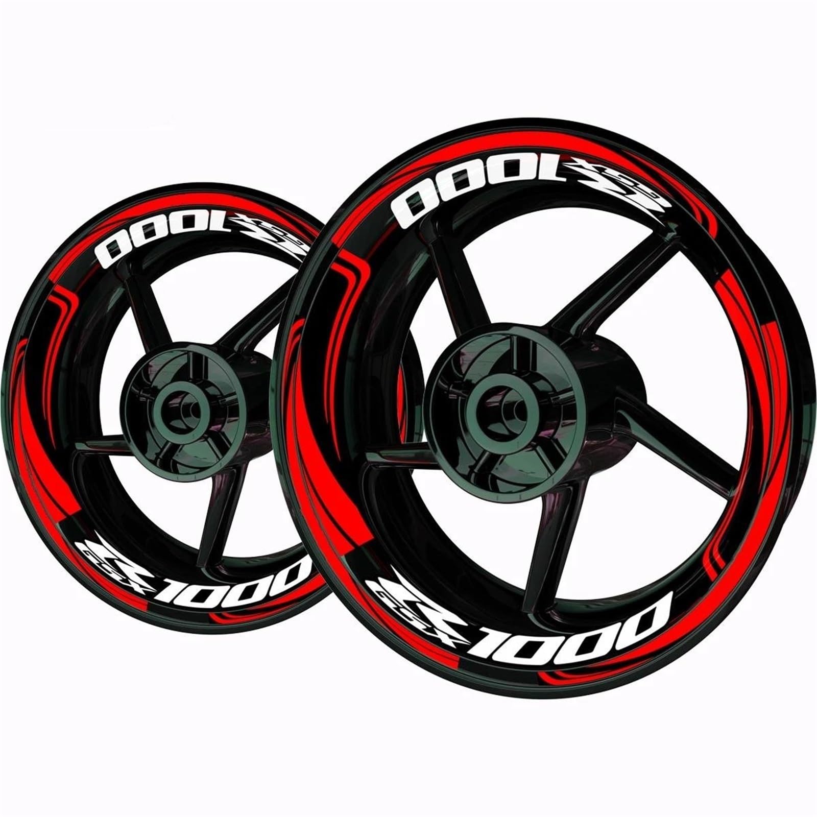 Wheel Stickers Motorcycle Reflective Wheel Decal for Suzuki GSX-R1000 GSX R1000 GSXR1000 GSX-R GSXR 1000 Hub Stickers Rim Protector Kit Rim Reflective Decal