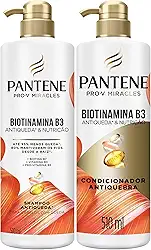 KIT Shampoo + Condicionador Pantene Antiqueda e Nutrição Biotinamina B3 510ml