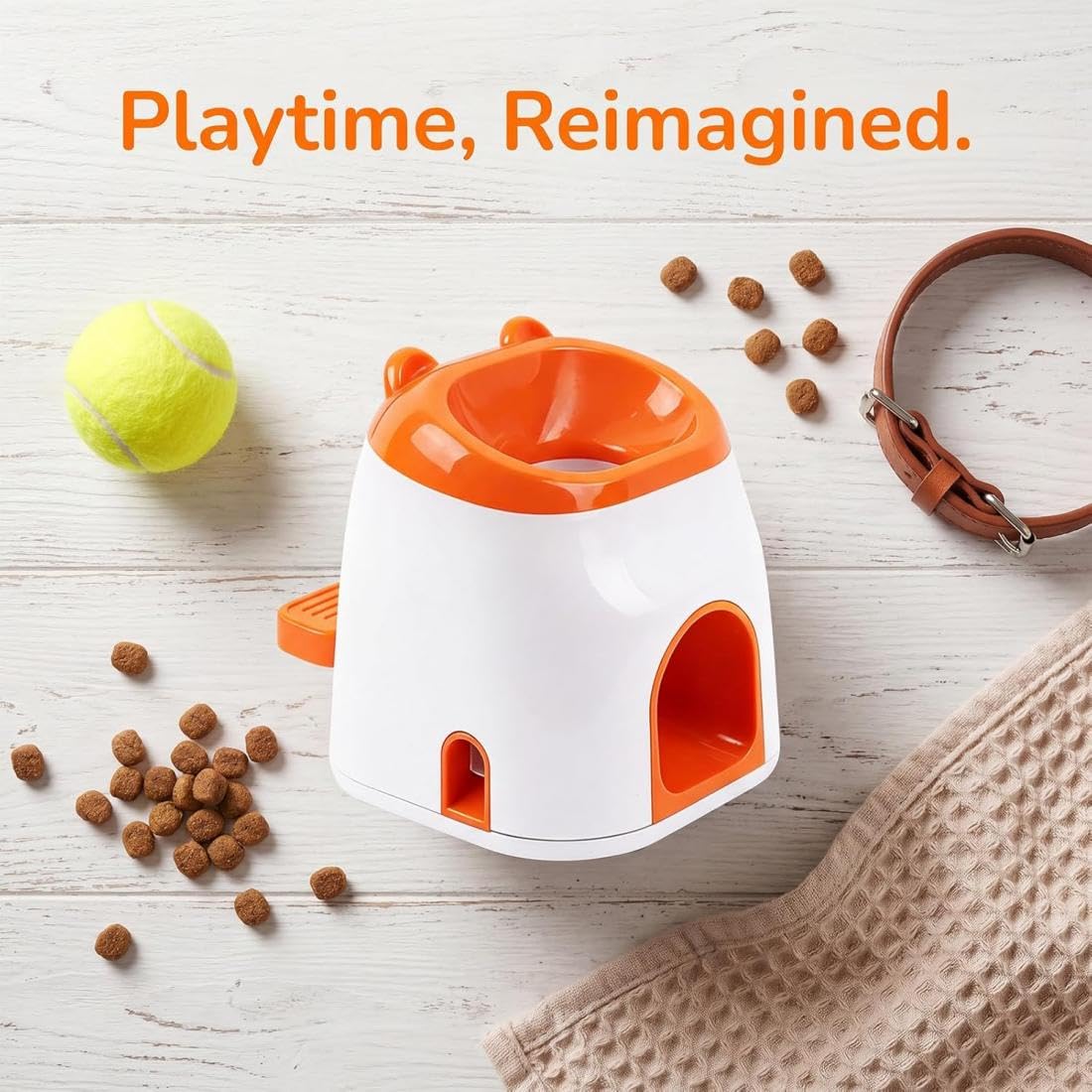 Lanzador de pelotas de tenis 2 en 1 para perros y dispensador de golosinas, máquina de lanzamiento automática de pelotas para mascotas, juguetes interactivos de entrenamiento al aire libre