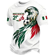 Mens Mexico USA Jersey 2026 Soccer Shirts Funny World Graphic Short Sleeve Crop Tops Streetwear