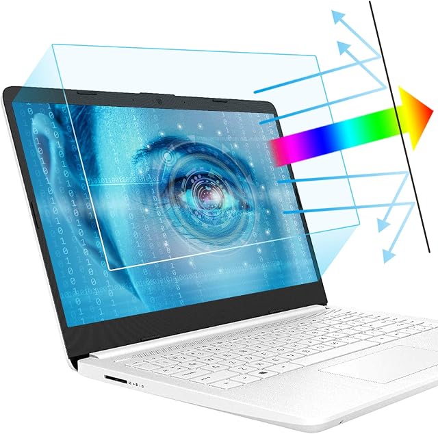 DISTANCEE 2 Pack Removable 14 Inch Laptop Screen Protector, Anti Blue Light&Anti Glare Screen Protector, Eye Protection Anti Blue Light Blocking Screen Filter for 14" Display 16:9 Laptop