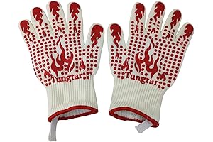 Ove Gloves: Anti-Steam Heat Resistant Oven Mitts to Protect Hands While Cooking, Baking, and Grilling