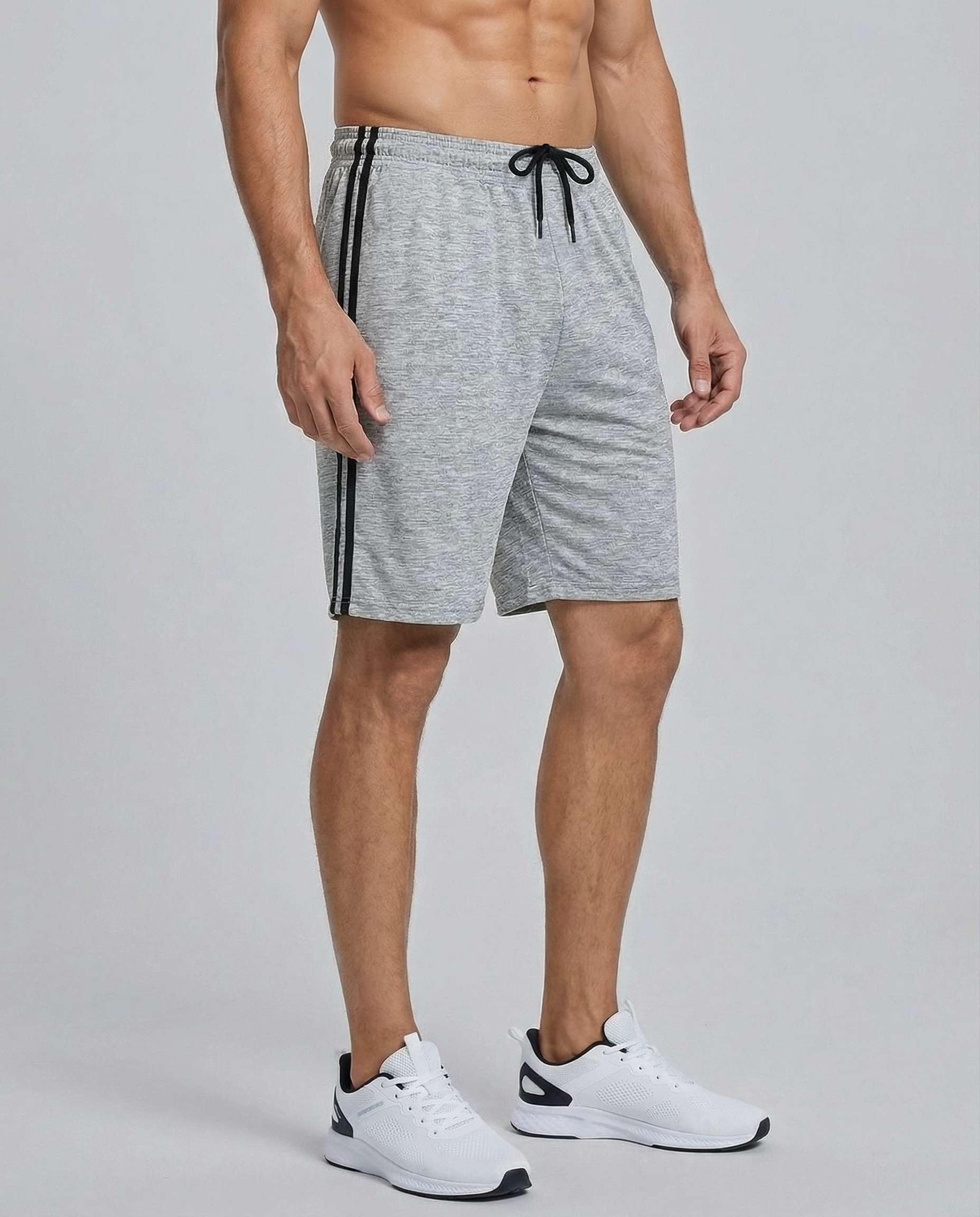Real Essentials Men’s 5 Pack: 9" Dry-Fit Shorts – Athletic Gym, Workout, Basketball, Running, Casual Lounge Active Pockets, Set 3, XL
