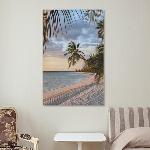 Miniatura 7 de Pósteres al atardecer, océano, playa, olas, cocotero, playa, naturaleza, paisaje, arte de pared, lienzo, pósteres e impresiones artísticas de pared