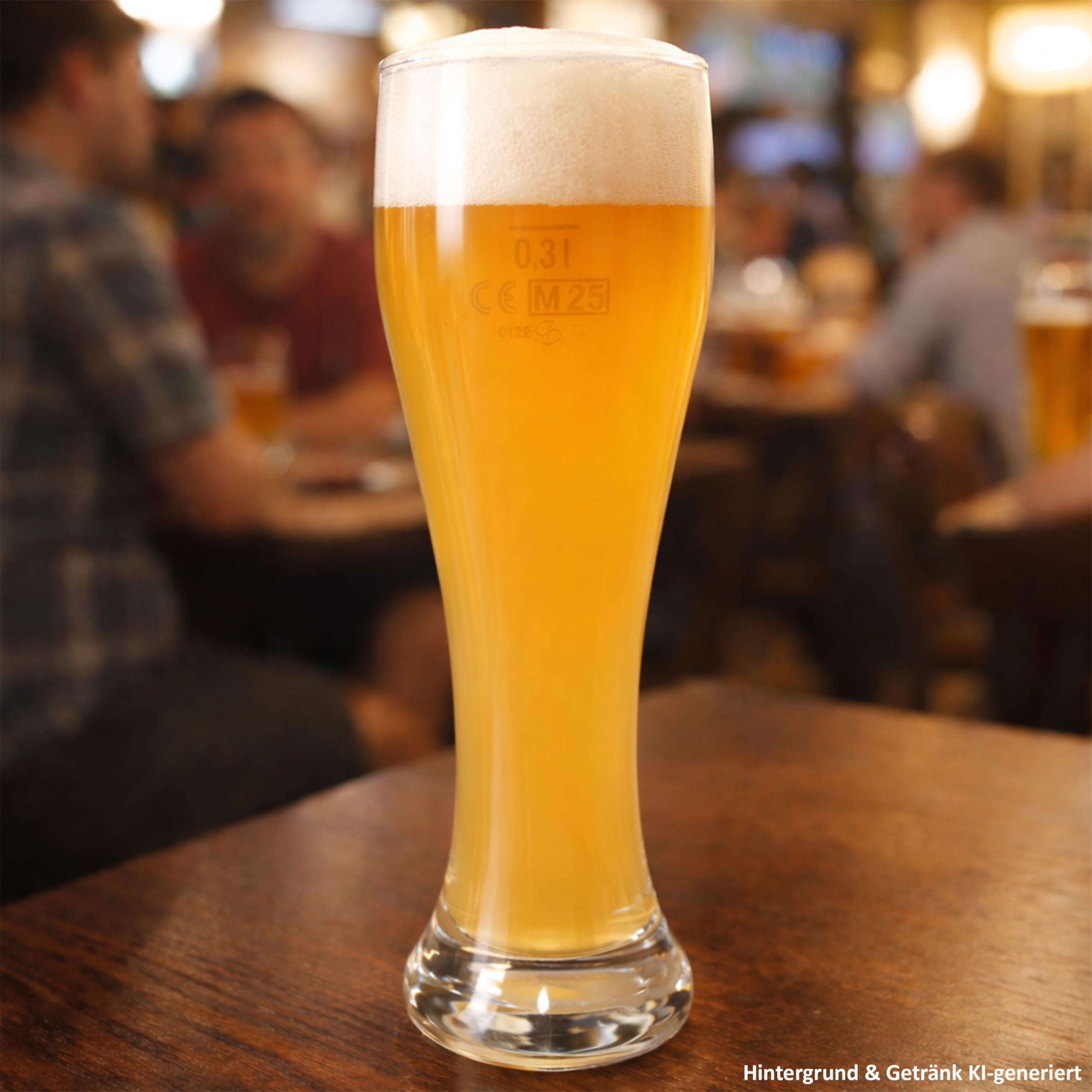 MamboCat 36er Set Seppl Baby-Weizenbiergläser klar 0,3L geeicht I kleines Weißbier-Glas mit schlanker Form I Hefeweizen I Daheim, Gastro, Hotel, Restaurant & Zuhause