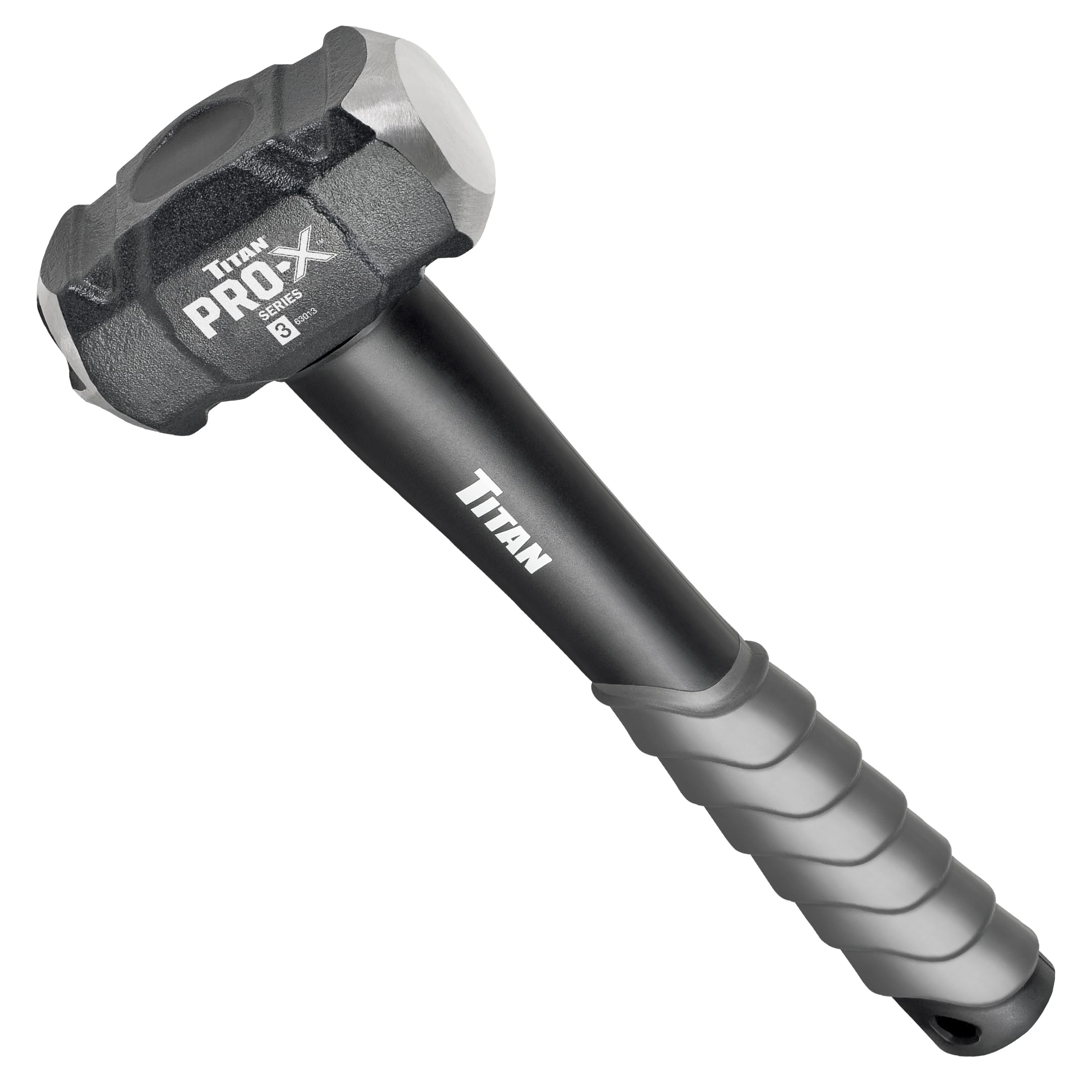 Titan Pro-X 63013 3lb Drilling Hammer, Dual-Face Sledge with Cross