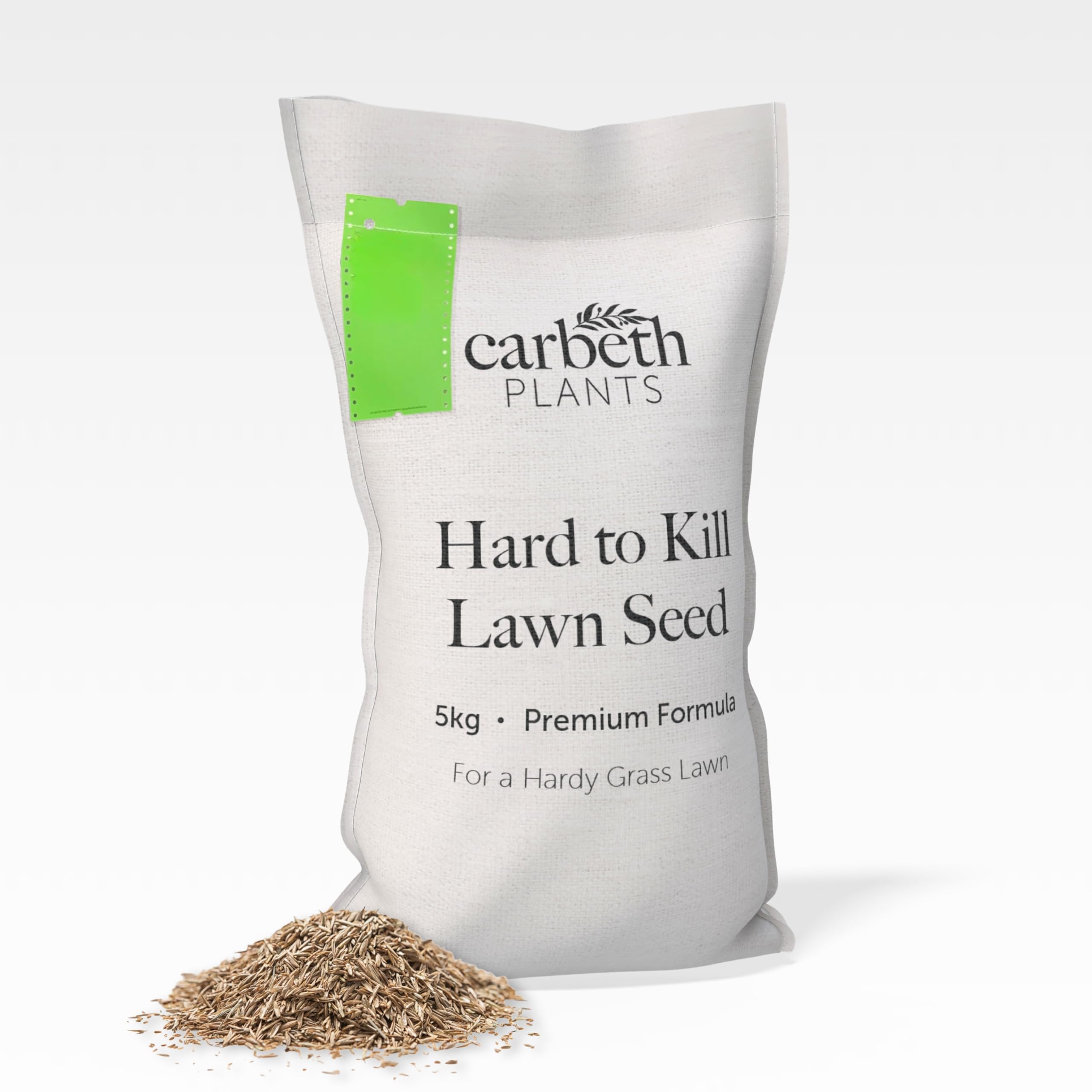 Carbeth Plants Hard to Kill 5kg Lawn Grass Seed - Durable Fast Growing Lawn Seed Mix with Perennial Ryegrass - Deep Rooting for Repair & Healthy Green Growth