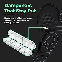 Vista 3 de ADV Tennis Amortiguador con tacto personalizado, paquete de 3, amortiguador de raqueta para reducir la vibración, aliviar los síntomas de lesiones