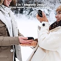 Vista 2 de coldSky Hand Warmers Rechargeable 2 Pack, Magnetic Electric Hand Warmer with Digital Display, Reusable Handwarmers Heat Up to 140℉, Portable Pocket
