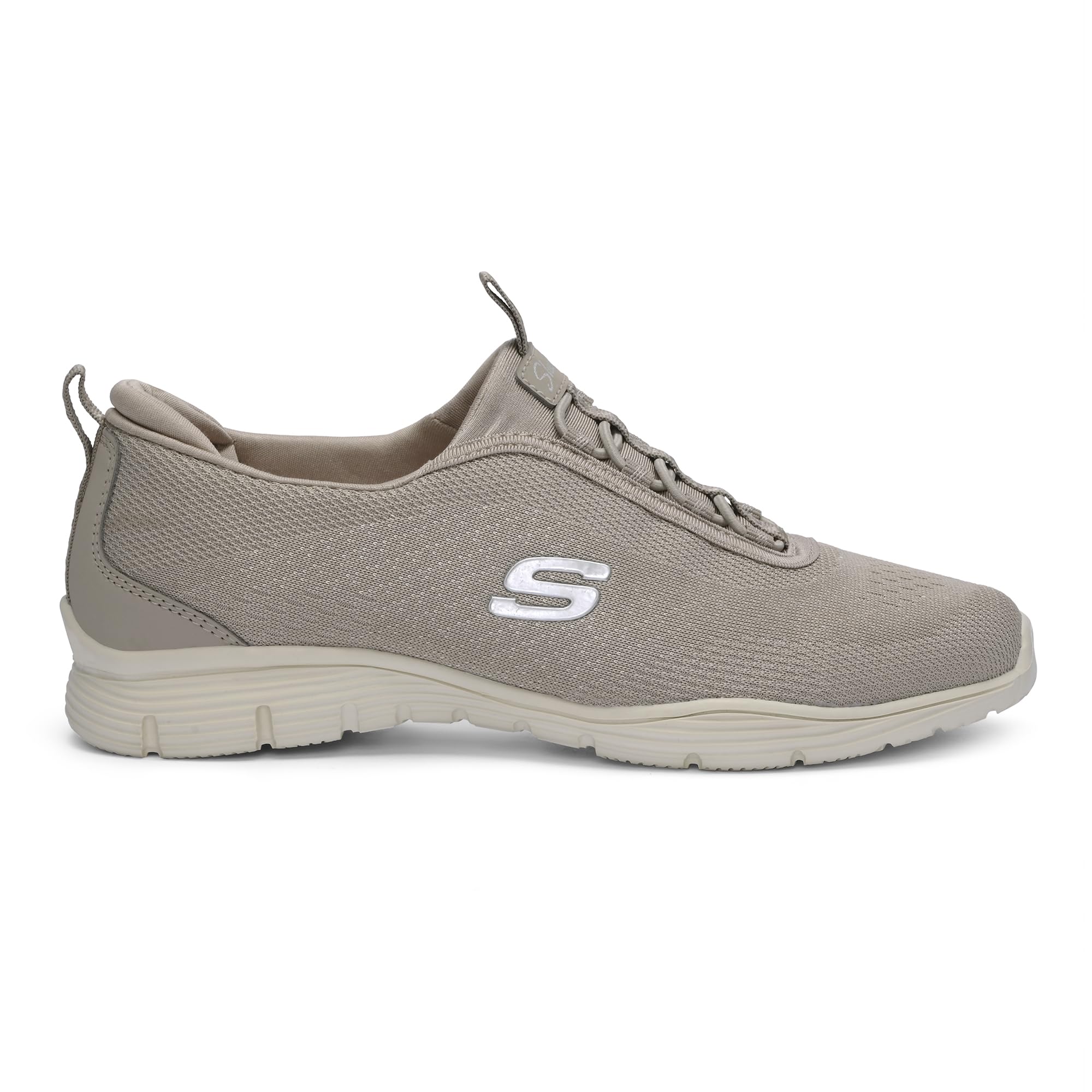 Skechers Womens Seager Taupe Casual Slip On Shoe