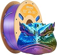 Vista 6 de ERYONE Filamento de ácido poliláctico (PLA) de seda para impresora 3D, de 1.75 mm +/- 0.03 mm, carrete de 1 kg (2.2 libras), verde esmeralda seda