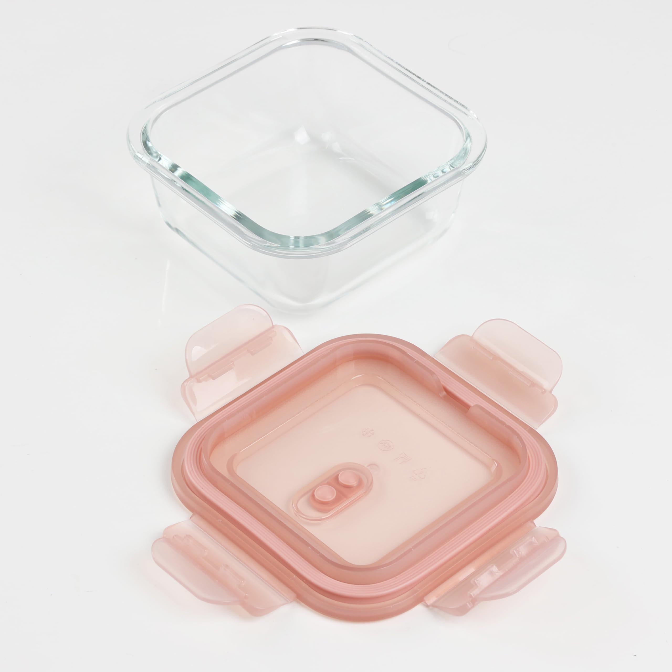 Amazon.co.jp: パール金属 保存容器 正方形 290ml 耐熱ガラスバルブ付