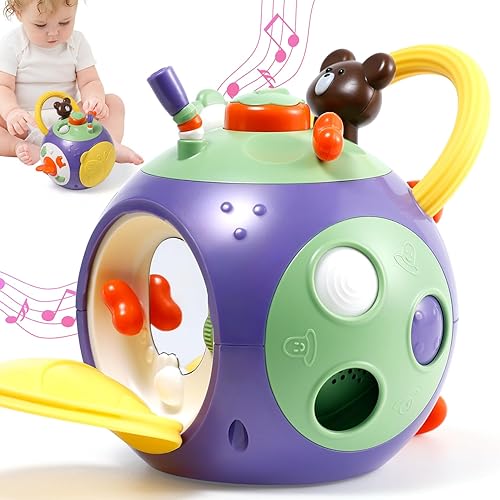 Juguetes para bebés de 6 a 12 meses, cubo de aprendizaje musical, juguetes sensoriales para niños pequeños de 1 a 3, centro de actividades