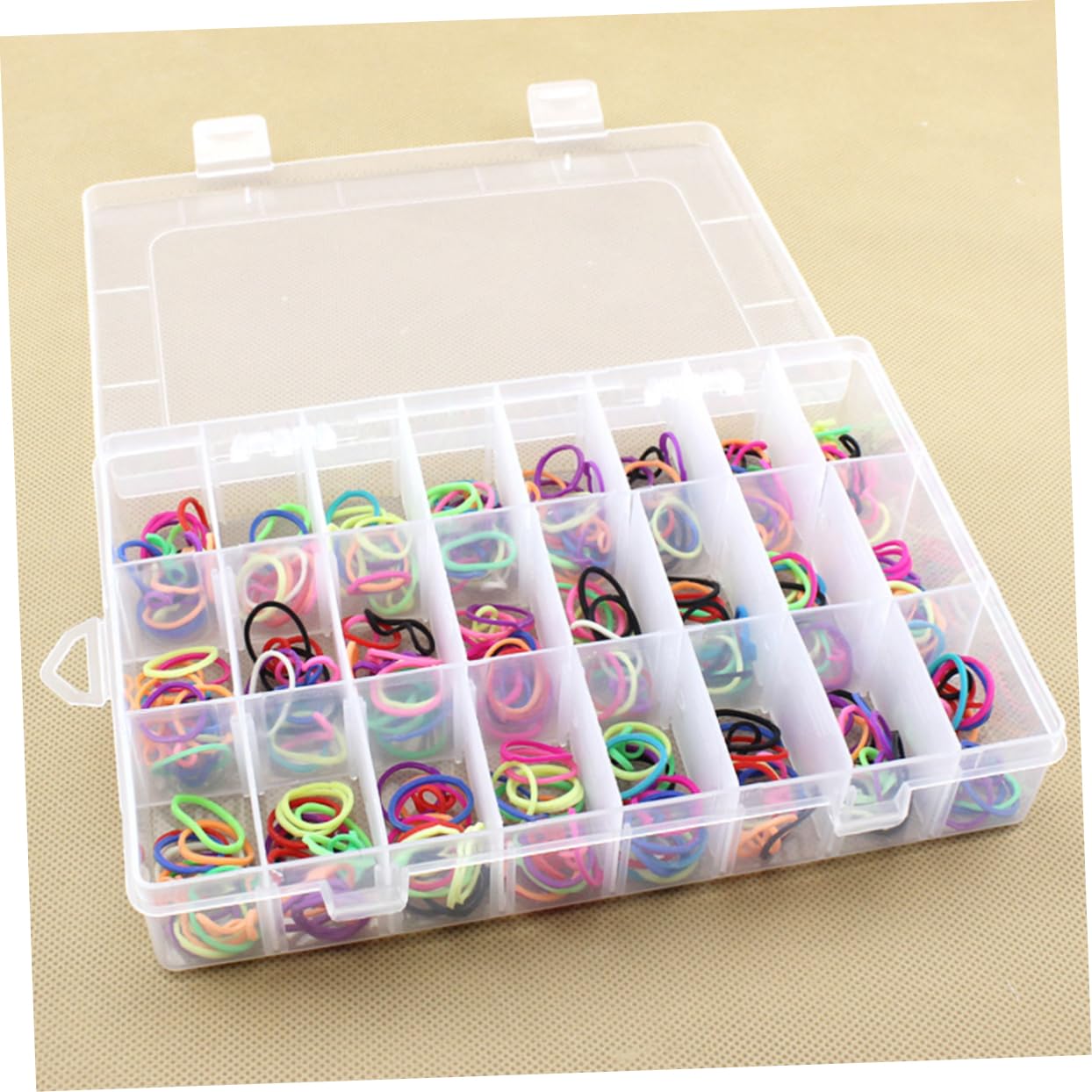 Uonlytech 2sets Stoccaggio Plastica Con Scomparti Rimovibili Contenitore Multifunzionale Per Gioielli e Componenti Elettronici Misti Blu Rosa e Trasparente