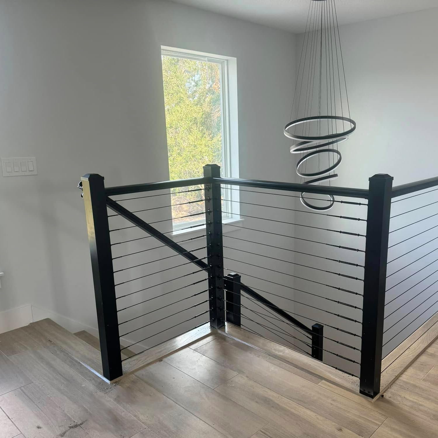 20 Pack 1/8" Black Cable Railing Kit - 180 Adjustable Angle Swage Toggle Turnbuckle Hardware for Wood Post, DIY Stair Deck Railings, T316 Marine Grade Stainless Steel - 20 Cable Runs