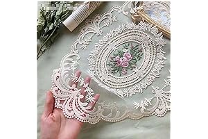 2Pack Retro Lace Placemats, French Crochet Doilies